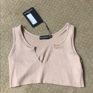 Pretty little thing crop top (nude) size 0
